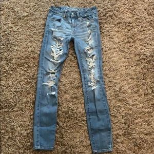 American Eagle Distressed Super Stretch Jeans